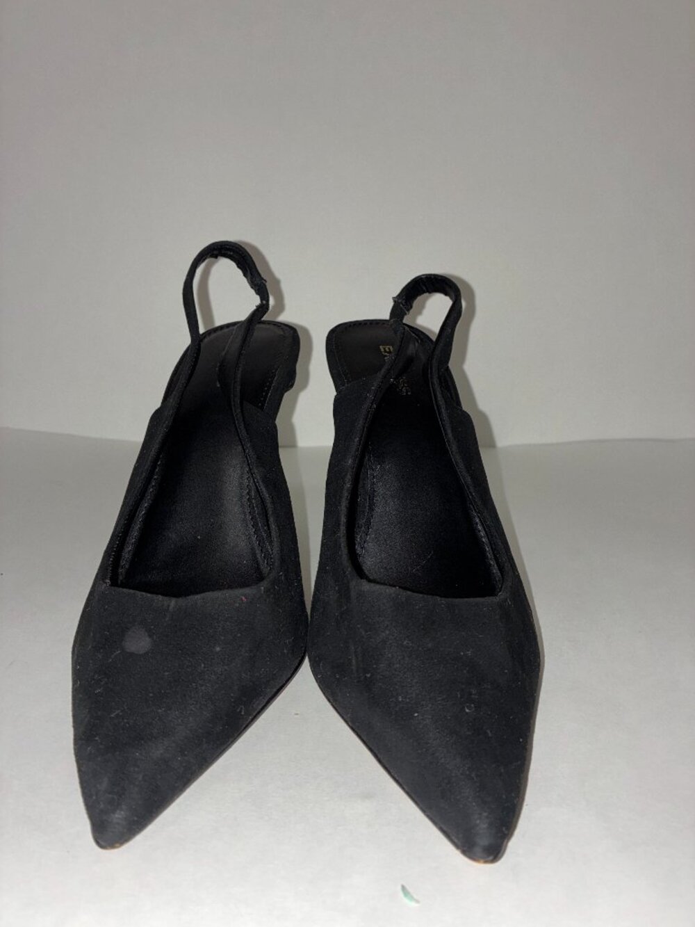 Express Black Pointed Toe Slingback Pumps Size 9.5